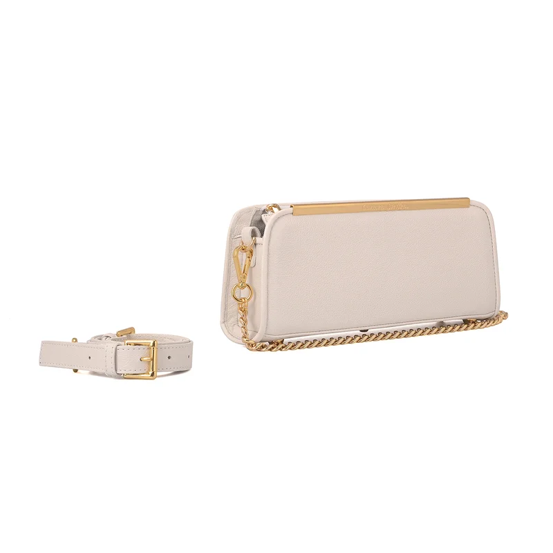 Carmen Steffens White Bianco Baguette Bag